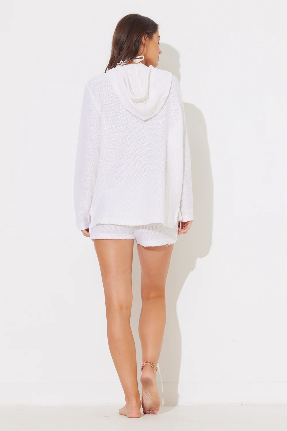 Coconut/Ivory Mixed Knit Baja Shorts - Image 4