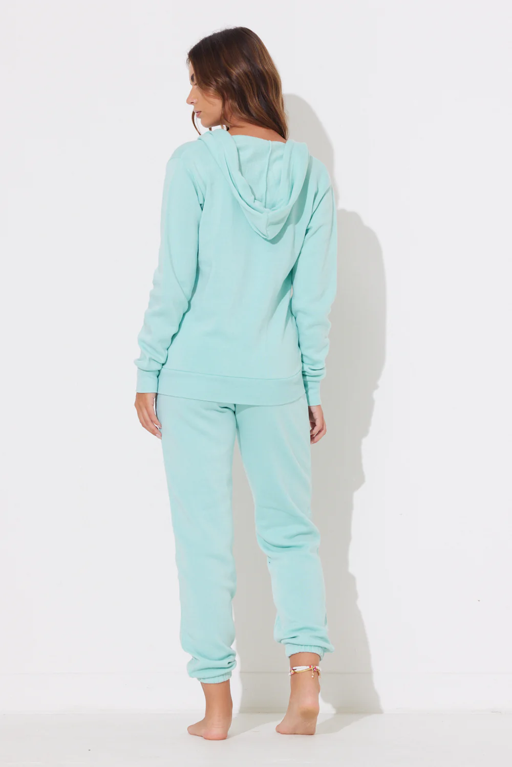 Minty Bay Burnout Zip Hoodie w/ Wrap Cords - Image 4