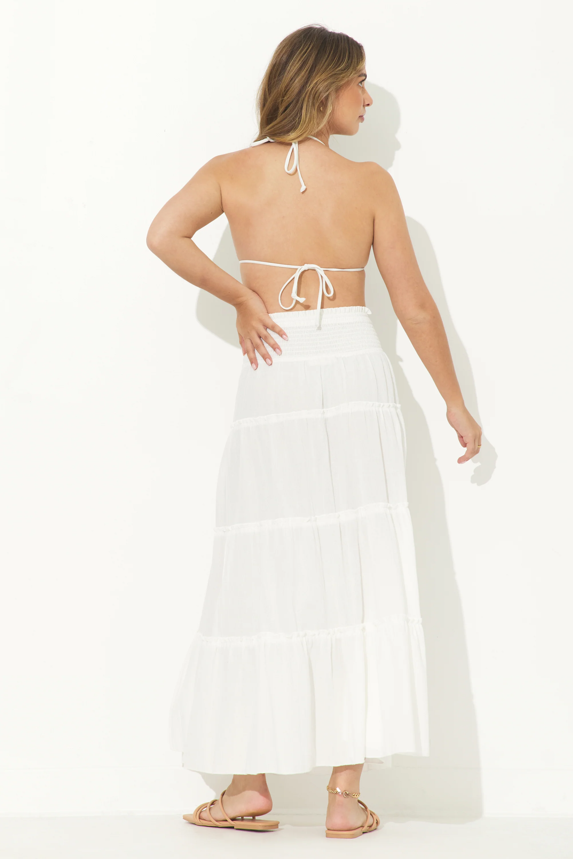 White Maxi Skirt - Image 3